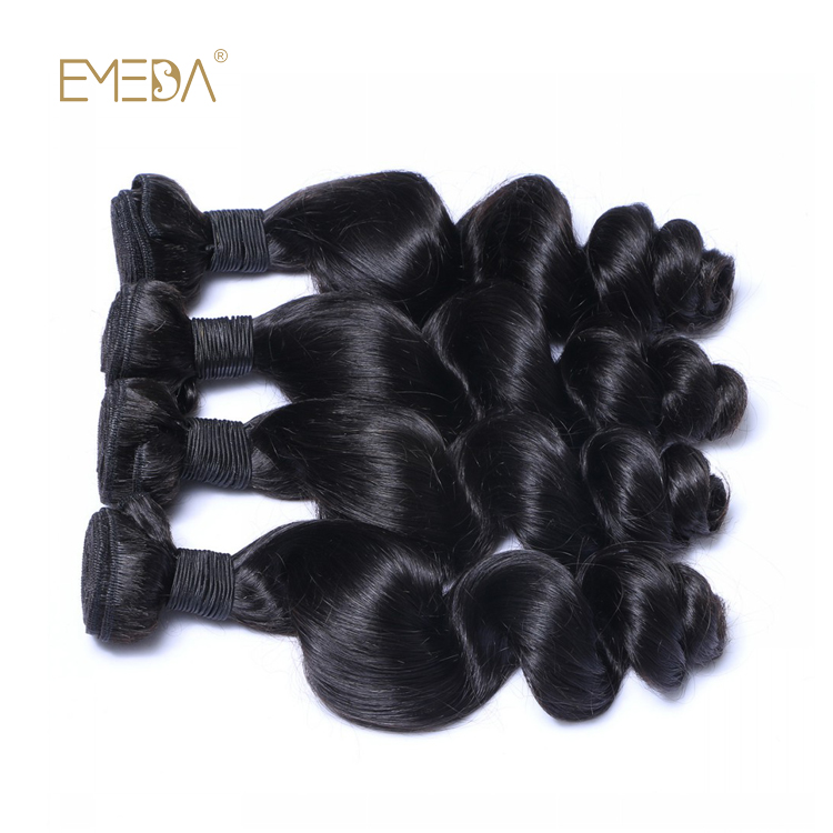 Raw Indian Human Hair Virgin Bundles Loose Wave Unprocessed Hair Weft LM324